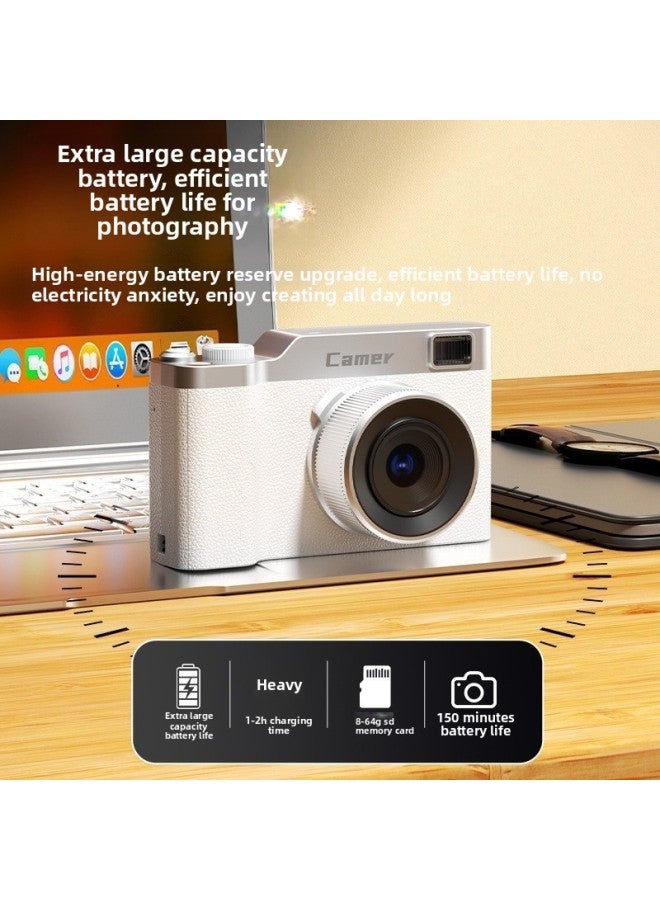 HD Pixel Double Selfie Ccd Retro Digital Camera Campus Student Beginner Card Machine Girl Gift-Body Color:Single 64g Memory Card - Image 5