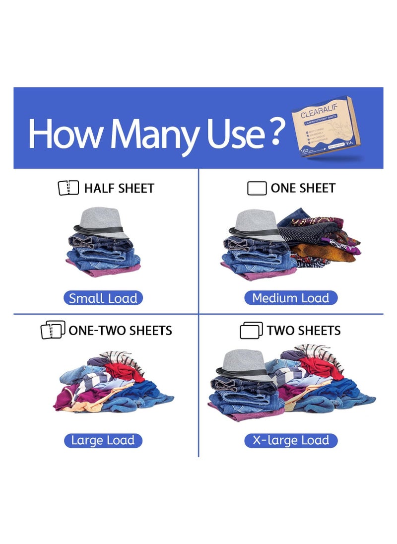 CLEARALIF - Laundry Detergent Sheets Fresh Linen 160 Loads, 80 Sheets - Image 1