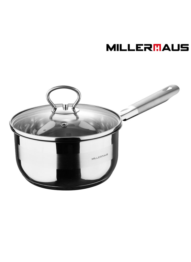 MILLERHAUS - Millerhaus Inline Saucepan 18cm Stainless Steel - Image 1