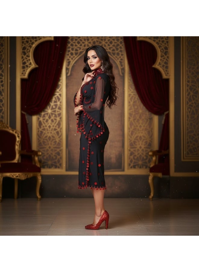 جلابية رقص شرقي حريمي – مقاس واحد يناسب الجميع لإطلالة مميزة - Image 3