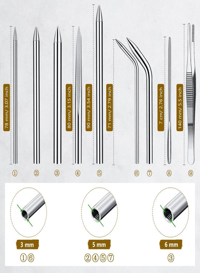 Shimeyao 12 Pcs 2025 Update Paracord FID Knotter Tools Set Stainless Steel Marlinspike Set Stitching Lacing Needles Smoothing Knotter Tools for Marlinspike Paracord Leather Other Cords(Orange) - Image 5