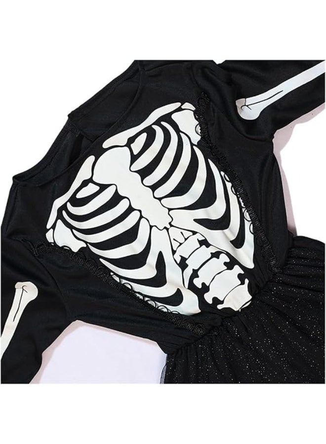 HI-FINE Luminous Halloween Female Skull Skeleton Clothes Girl Halloween Party Cos Dress Up - Image 5