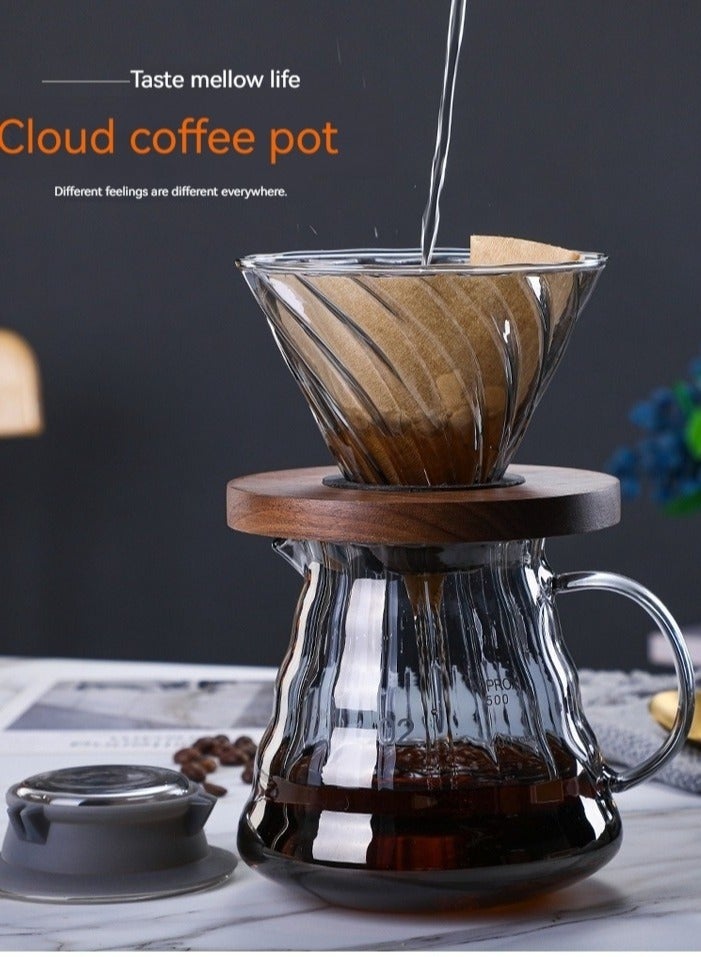 HOMESTAR V60 Coffee Maker Drip Set Of 3 With Filter Clear 600 Ml - Image 3