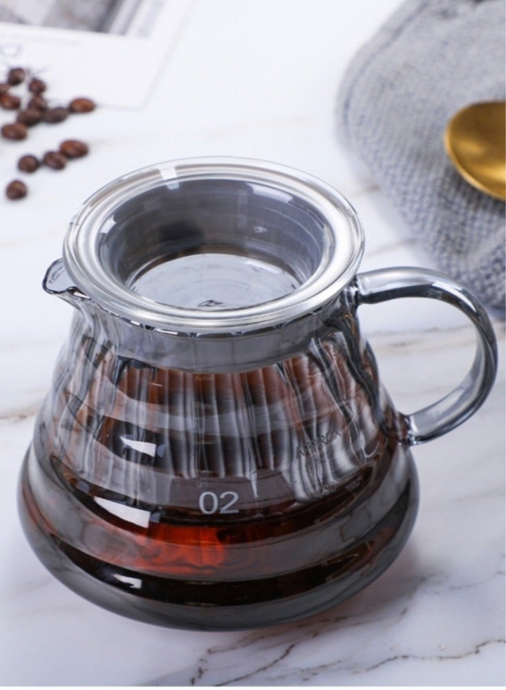 HOMESTAR V60 Coffee Maker Drip Set Of 3 With Filter Clear 600 Ml - Image 4