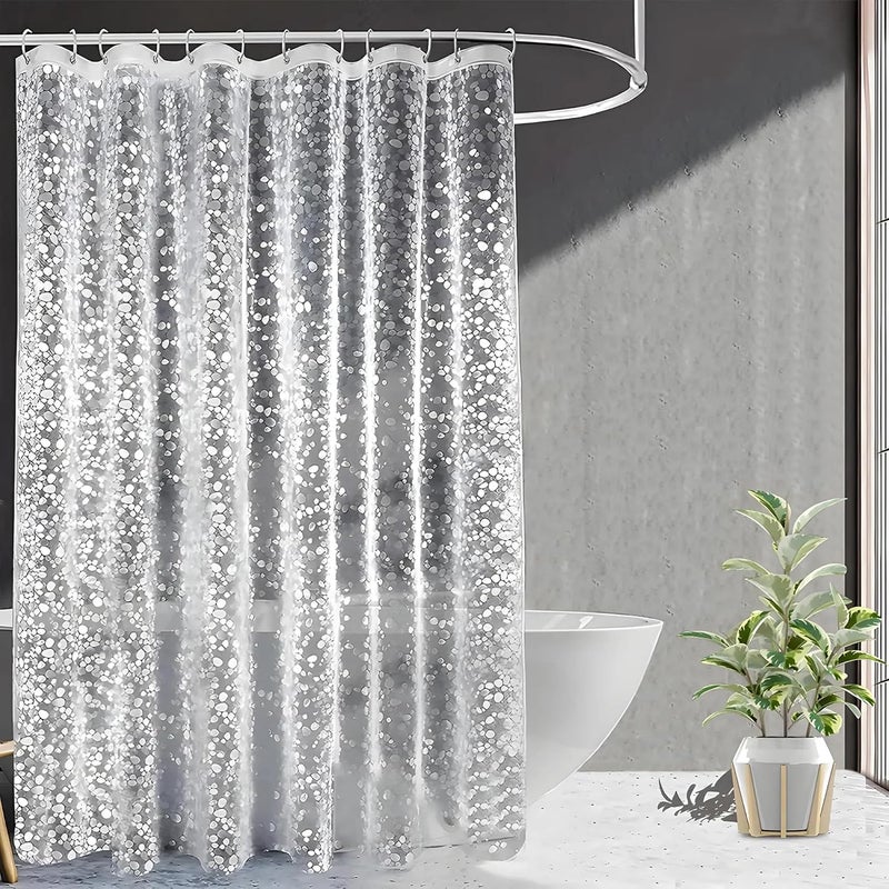 كوبير إندستريز ستارة دش شفافة من PVC بسمك 0.20 مم من ™ بتصميم عملة ثلاثي الأبعاد (عرض 54 بوصة × ارتفاع 84 بوصة) 7 أقدام (C0831) - Image 1