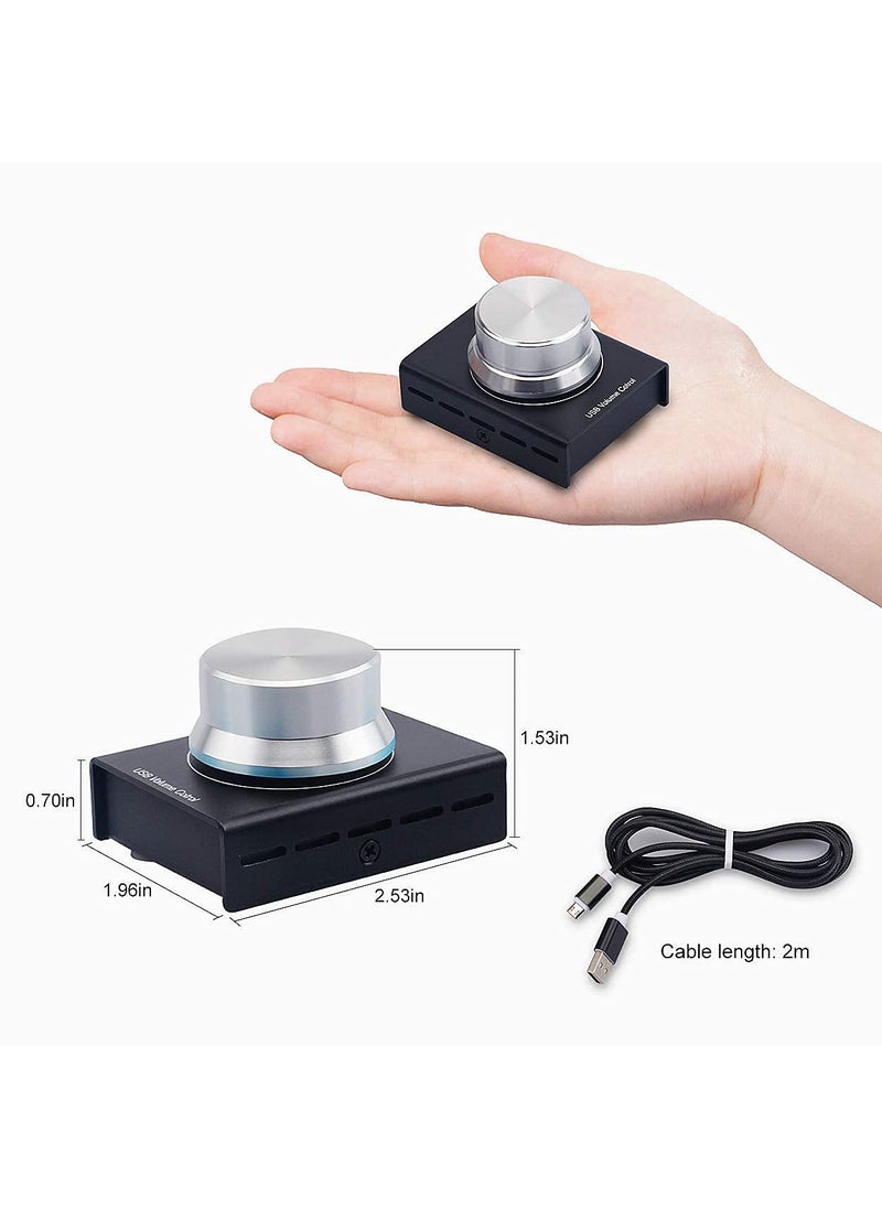 USB Volume Control, AIMOS Lnline Volume Knob Lossless Audio Computer with 6.57ft USB Cable Mute Volume Control and PC Speakers Switch Control Module for XP, MAC, Vista, Win 7, 8, 10, Android Etc