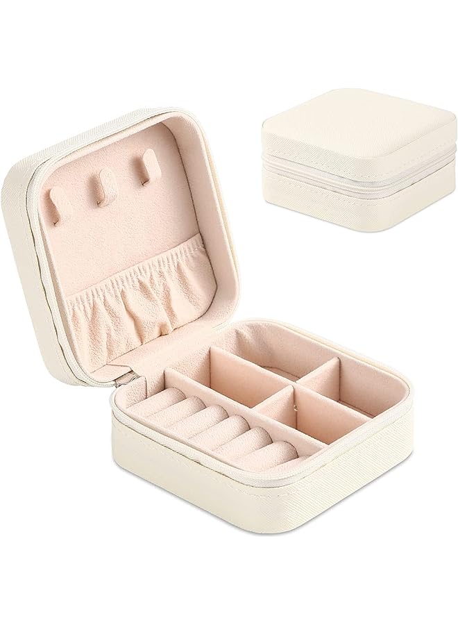 PROMASS Jewelry Box,Portable Travel Leather Jewellery Ring Organizer Case Storage Gift Box Girls Women (pink). - Image 1