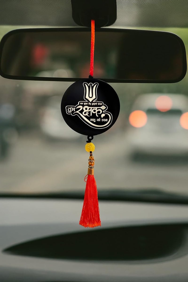 F STUDIO Lord Acrylic Car Hanging Ornament | Double Sided Religious Dashboard Decor | Laser Engraved Showpiece for Car, Home, Office – 7.5 x 7.5 cm (Hanuman ji) - Image 4
