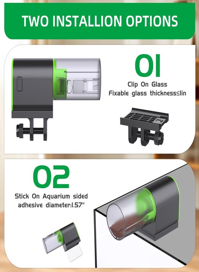 FREESEA Automatic Fish Feeder for Aquarium: Small USB Rechargeable Vacation Auto Fish Food Dispenser with Timer for Small Tank Betta Turtle - Image 5