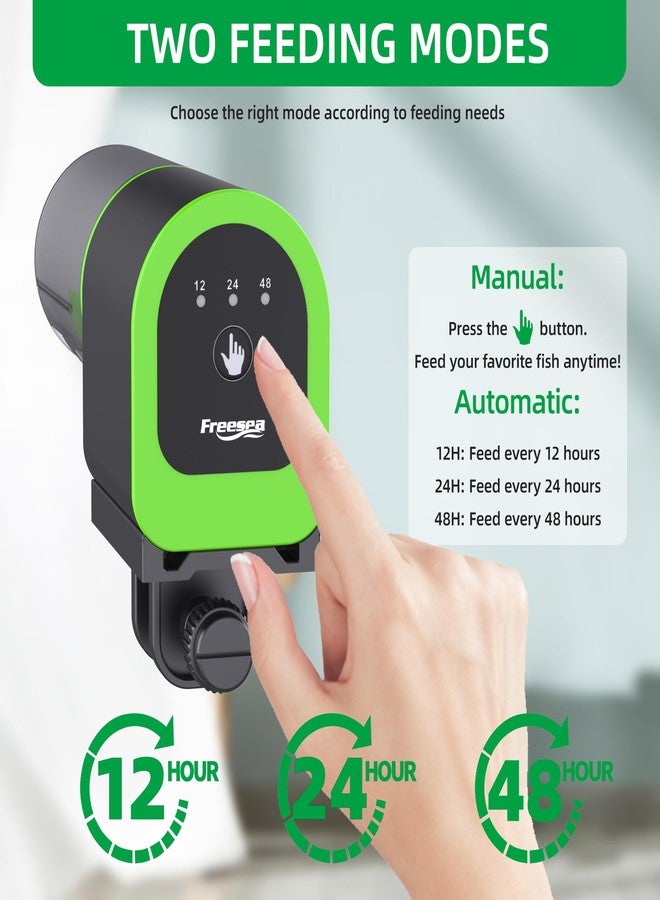 FREESEA Automatic Fish Feeder for Aquarium: Small USB Rechargeable Vacation Auto Fish Food Dispenser with Timer for Small Tank Betta Turtle - Image 4