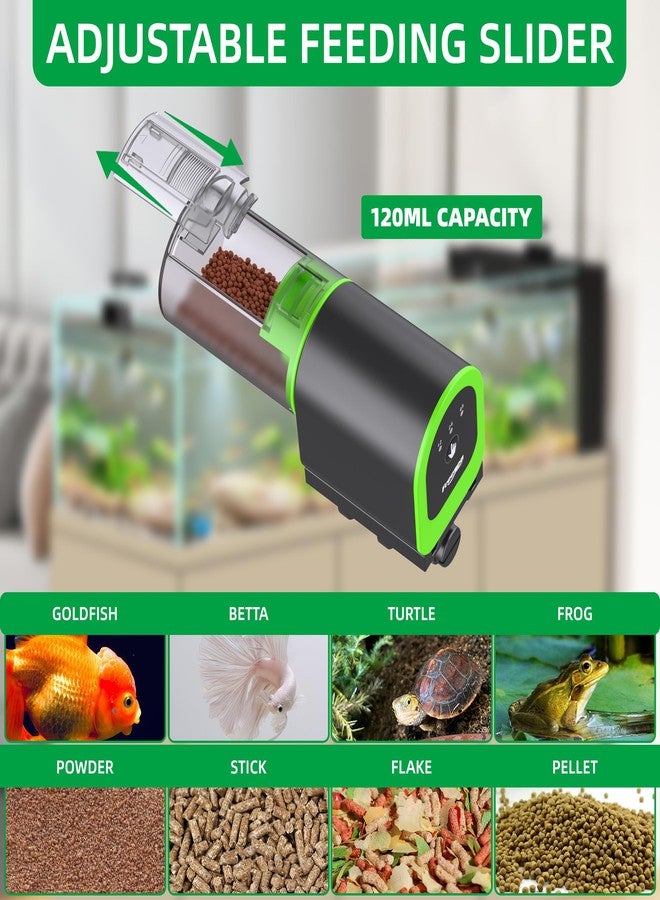 FREESEA Automatic Fish Feeder for Aquarium: Small USB Rechargeable Vacation Auto Fish Food Dispenser with Timer for Small Tank Betta Turtle - Image 3