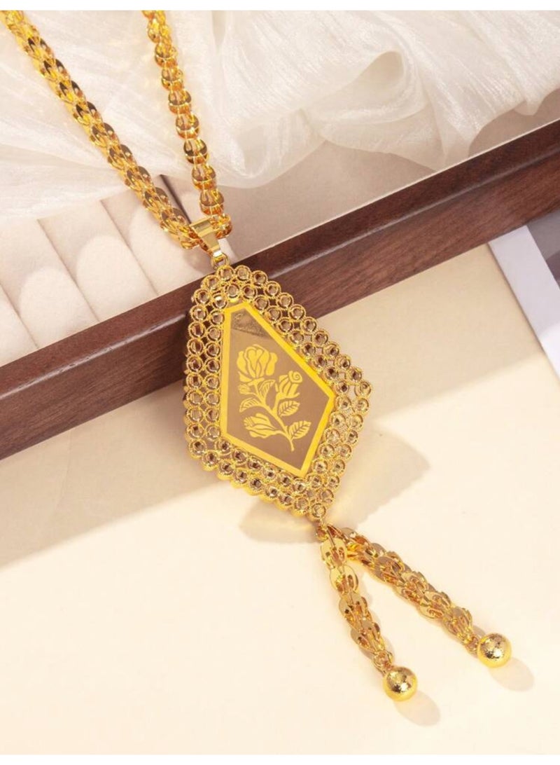 غولدماكس سلسال نسائي طويل شبيه بالذهب مطلي عيار 24 مقاس 75 سم - Image 1