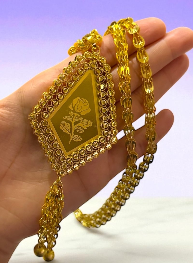 غولدماكس سلسال نسائي طويل شبيه بالذهب مطلي عيار 24 مقاس 75 سم - Image 2