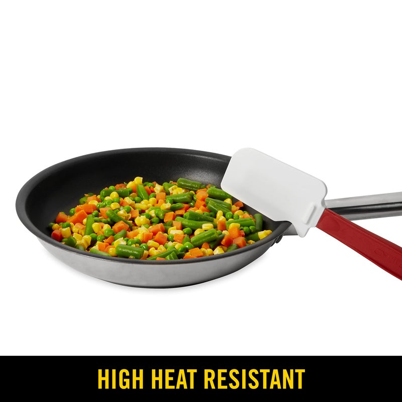 Rubbermaid Commercial Products High Heat Resistant Silicone Heavy Duty Spatula/Food Scraper 9.5-Inch 500Â°F Heat Resistant Red Handle for Baking/Cooking/Mixing Commercial Dishwasher Safe - Image 4