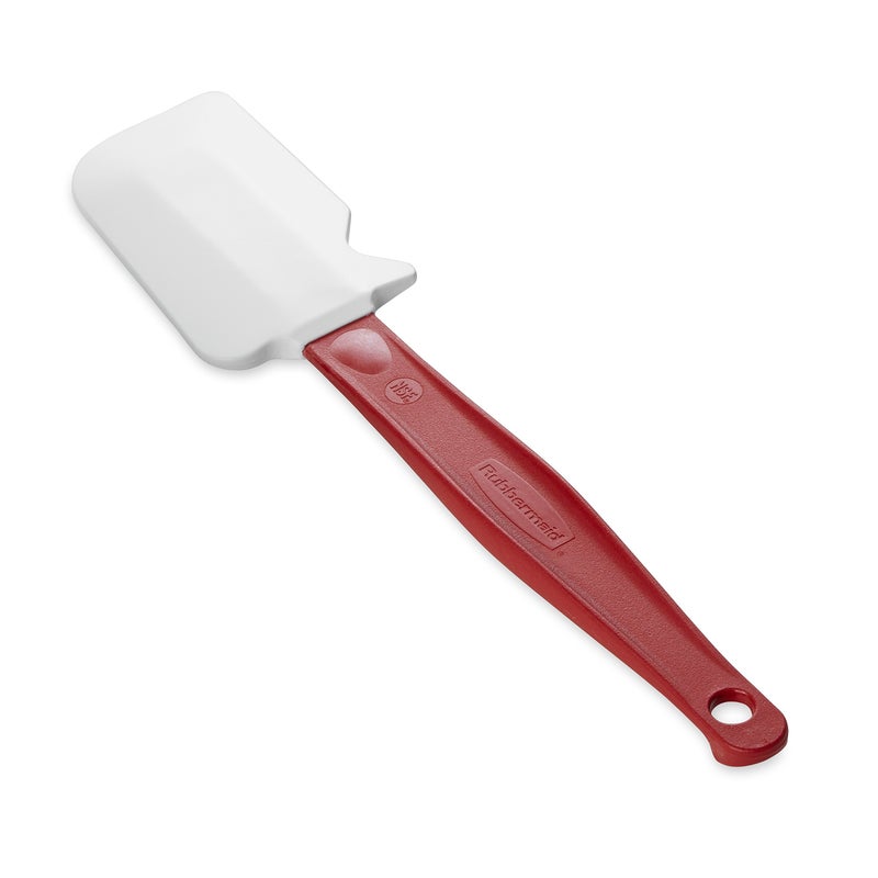 Rubbermaid Commercial Products High Heat Resistant Silicone Heavy Duty Spatula/Food Scraper 9.5-Inch 500Â°F Heat Resistant Red Handle for Baking/Cooking/Mixing Commercial Dishwasher Safe - Image 1