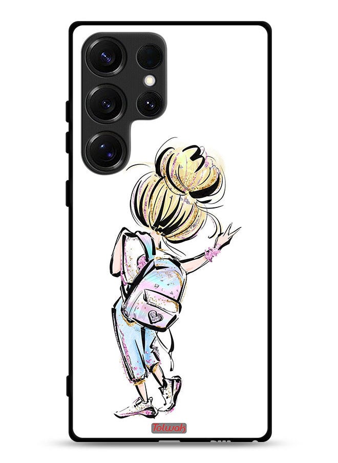 Tolwak - Samsung Galaxy S25 Ultra Protective Case Cover Back To School Girl Art - Image 1
