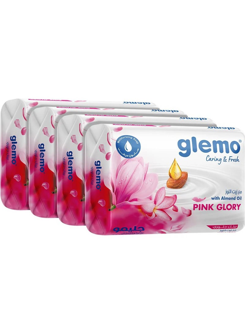Four Pieces Of Moisturizing Soap With Almond Oil Pink Glory 4x120 g