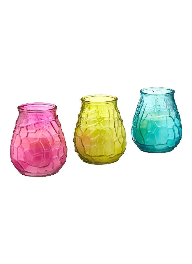 Patio Essentials 3-Piece Fresh Citronella Fragrance Glass Jar Candle Set Multicolour 10.58 oz 22249  - Image 3