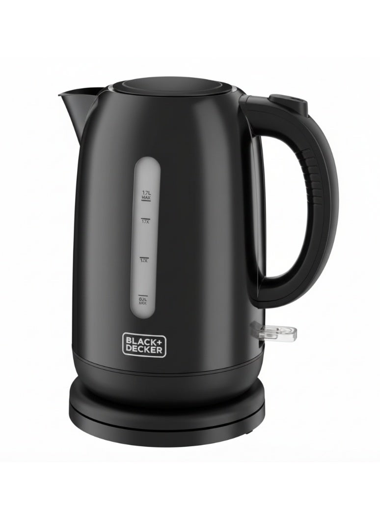 BLACK+DECKER Electric Kettle JC64-B5, 2200 W, 1.7 L, Black, Stainless Steel, Cordless 1.7 L 2200 W JC64-B5 Black - Image 1