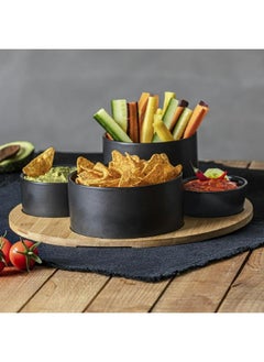LOFT APPETIER, SET,L33.5XP33.5XH10CMS,BLACK,BAMBOO-176917  - Image 1