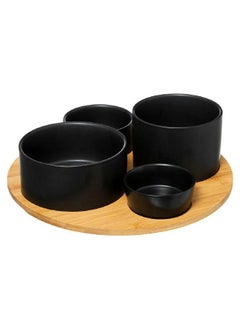 LOFT APPETIER, SET,L33.5XP33.5XH10CMS,BLACK,BAMBOO-176917  - Image 5