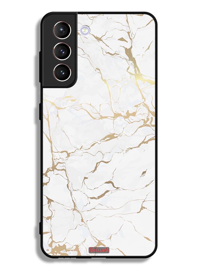 Tolwak غطاء حماية لهاتف سامسونج جالاكسي S21 بلس 5G بنمط الرخام - Image 3