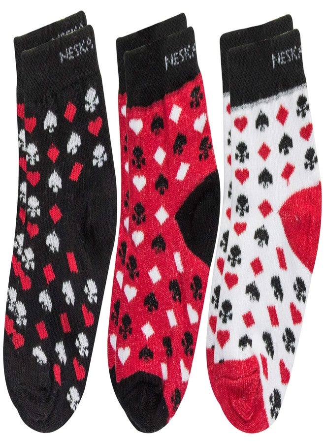 Neska Moda Baby Boys & Girls 3 Pair Cotton Ankle Socks For 6 To 7 Years (Red,Black,White) -SK813 - Image 1