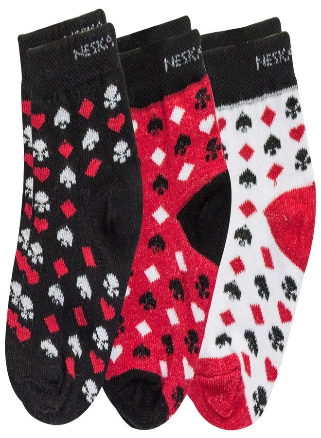Neska Moda Baby Boys & Girls 3 Pair Cotton Ankle Socks For 6 To 7 Years (Red,Black,White) -SK813 - Image 3