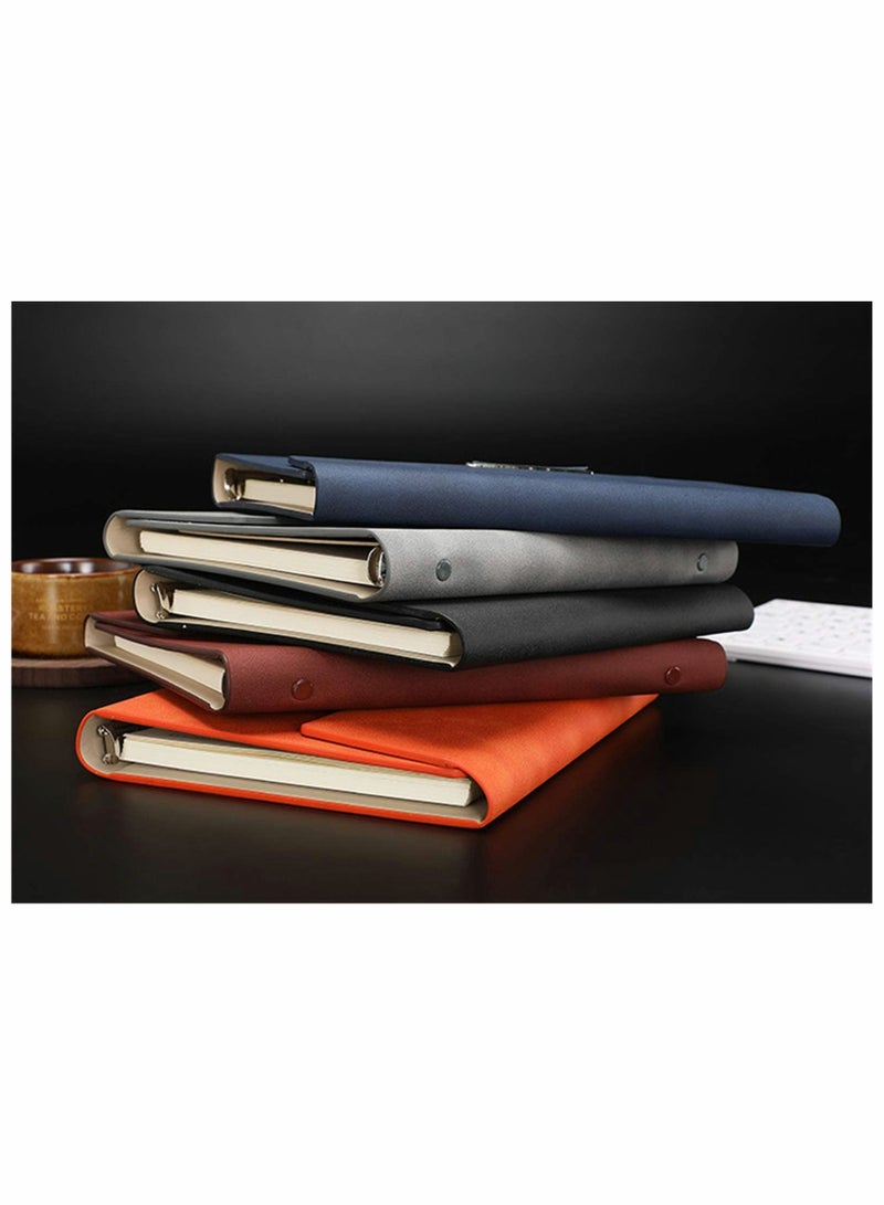 A5 3-Folds Loose-Leaf Notebook for Business  Office, Stylish Diary, 235 * 175mm (Grey) - Perfect for Professionals - Image 4
