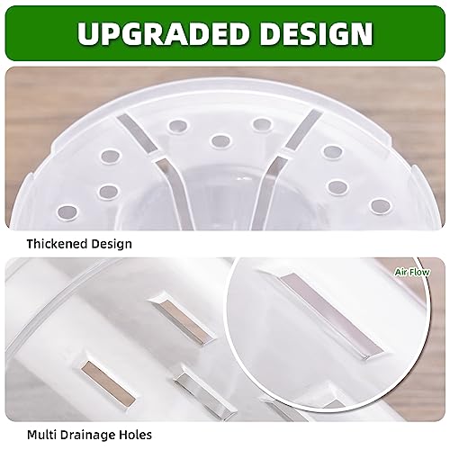 TRUEDAYS Orchid Pot – 4 Pack 5 Inch Clear Orchid Pots with Drainage Holes for Repotting – Ideal for Healthy Root Growth – Sturdy Plastic Plant Pot for Indoor & Outdoor Plants - Image 4