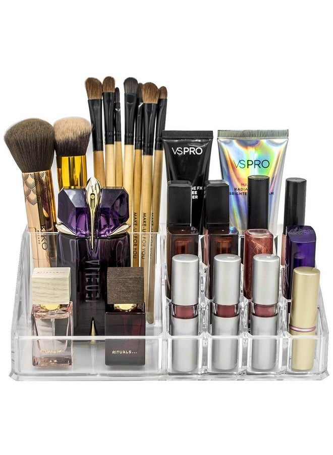 Nirvisha Multi Grid Makeup & Cosmetic Storage Organiser Acrylic Box - Image 4