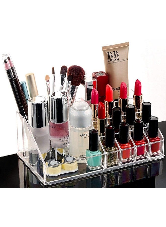Nirvisha Multi Grid Makeup & Cosmetic Storage Organiser Acrylic Box - Image 2