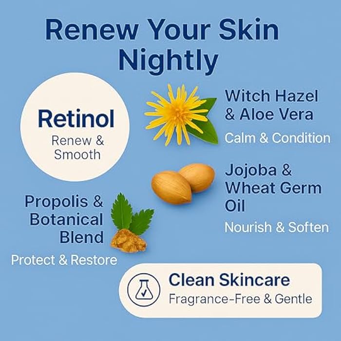 Bambalo Retinol Face Serum - With Witch Hazel, Jojoba Oil, Aloe Vera, Propolis, Vitamin E & Botanical Extracts - Smooth Texture & Hydrate Skin - 1 FL OZ / 30ML - Image 5