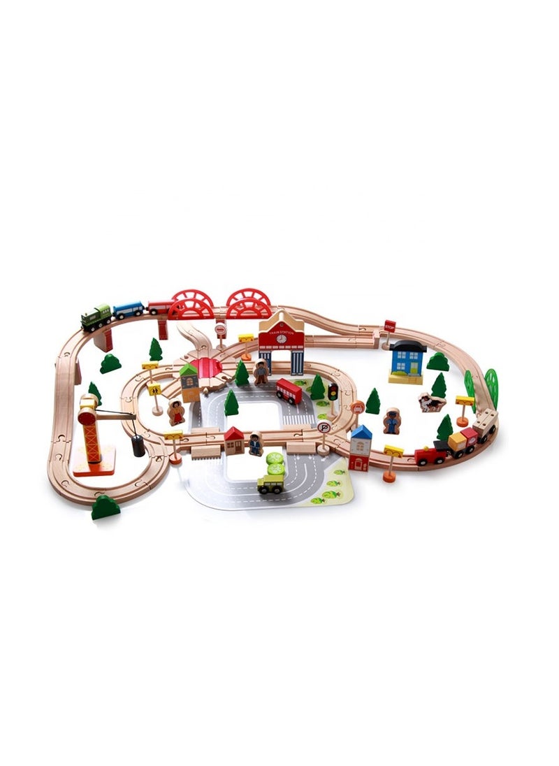 Factory Price Hudson Wooden Complete Imperial Train Set - 120 Pcs  - Image 1