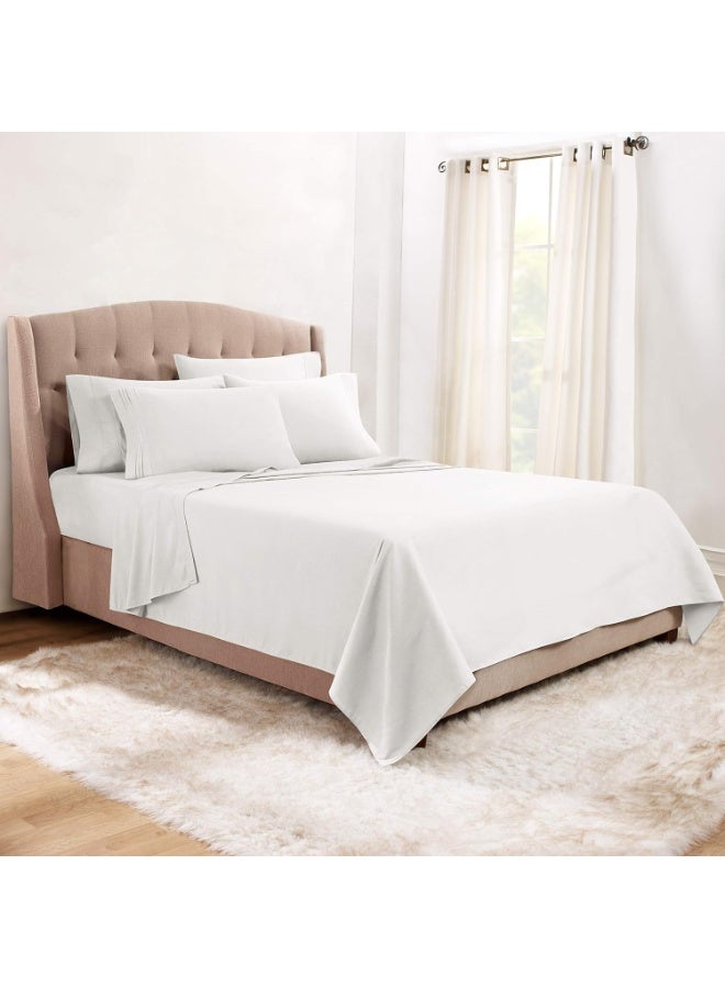 كلارا كلارك طقم شرشف بتصميم سادة ومقاس كينج مكون من 6 قطع - Image 1