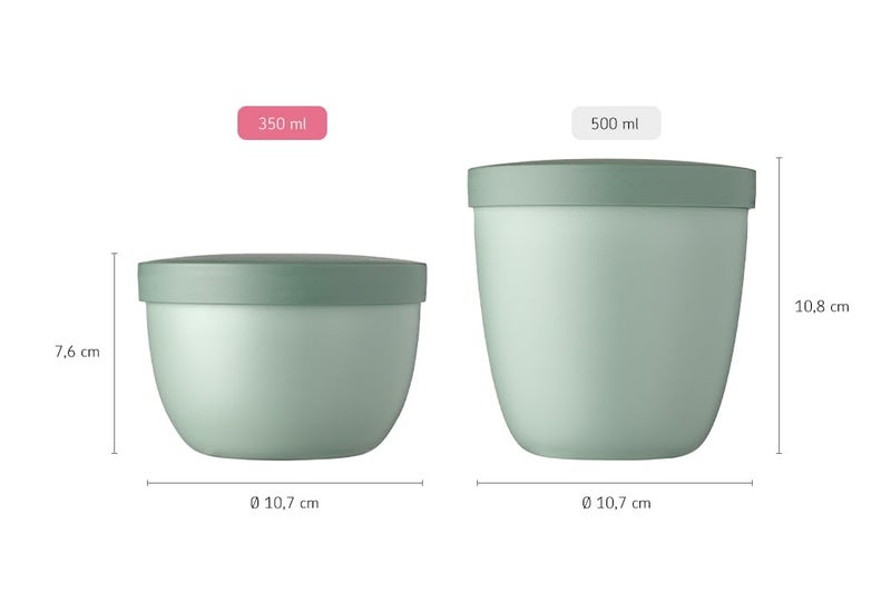 Mepal - Snackpot Ellipse - Practical container for storing and transporting food - Freezer safe - Dishwasher safe - 350 ml - Nordic Denim - Image 5