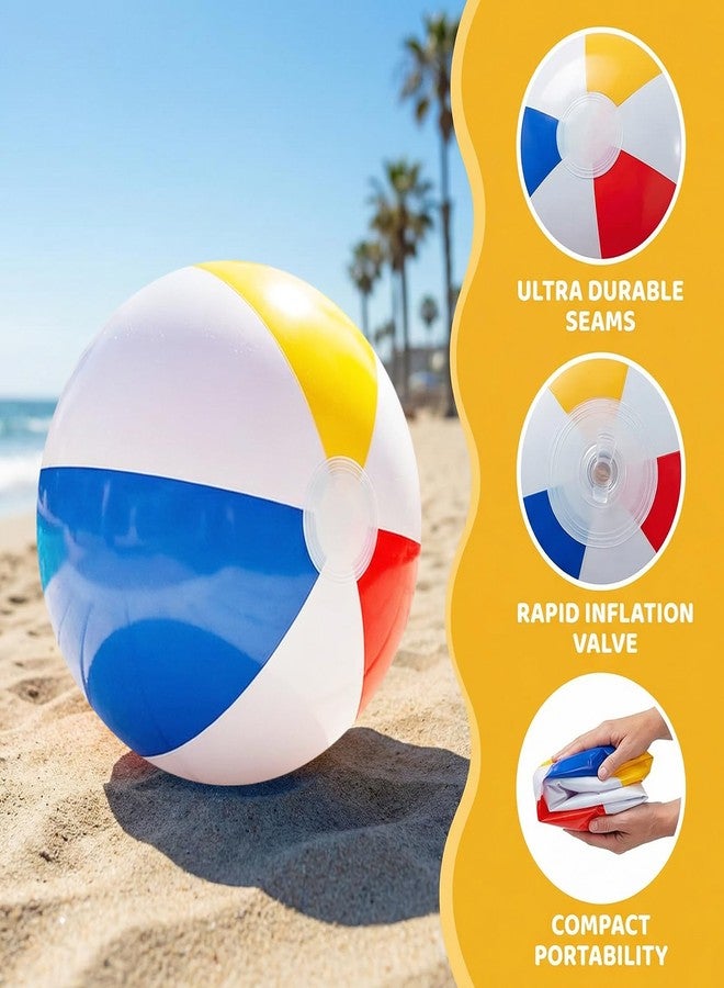 BCWATERFUNPD Beach Balls - 20 Inch (Ø 13") Beach Balls 2 Pack Inflatable Rainbow Pool Toys for Party Supplies Beach Toys for Summer Parties & Decorations - Image 3