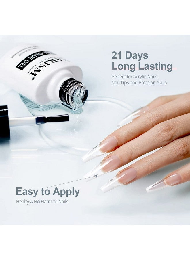 RARJSM Jelly Gel Nail Polish Set Translucent Neon Nail Polish 6 Color Pink Green Blue Purple Yellow Orange Gel Nail Art 10 Sizes Long Fake Nails In Gift Package - Image 5