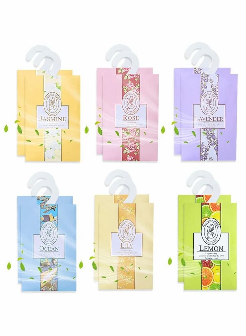 12 Pack 6 Long Lasting Fragrance Sachets Ideal for Wardrobe Drawers and Closets Freshen Your Space - Image 3
