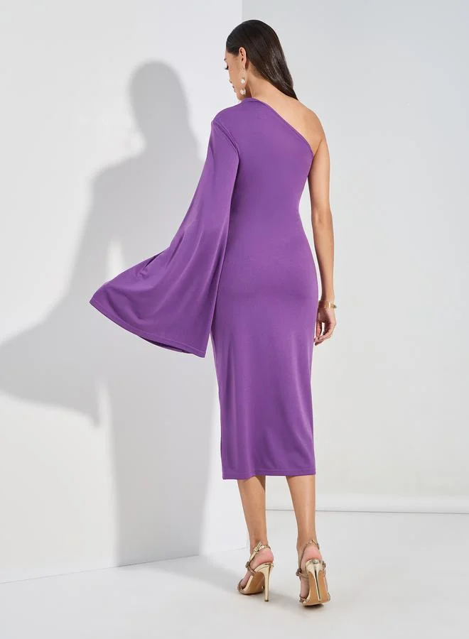 ستايلي One-Shoulder Midi Dress