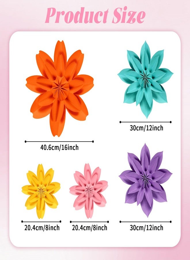 Naozinebi Spring 3D Paper Flowers Bulletin Board for Wall Classroom Decorations Floral Craft Large Paper Flowers Colorful Premade School Home Party Supplies Decor for Photo Backdrops Door Celebrations Favor - Image 2