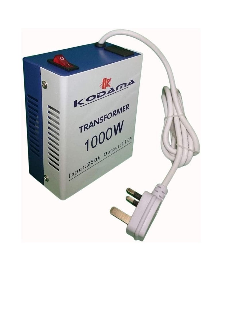Kodama Transformer 1000 Watt Universal 3 Pin UK Plug Power Cord with Safety Fuse Included Plug Transformer 220V To 110V Step Down Power Converter Input Voltage 220V And Output Voltage is 110V  - Image 4