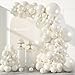 Amandir 153pcs Pearl White Balloons Arch Garland Kit Different Sizes 18 12 10 5 Inch White Pearl Balloon for Wedding Engagement Bridal Shower Birthday Valentines Day Party Decorations - Image 2