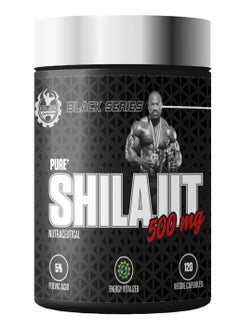 Black Series Pure Shilajit 500mg - Premium Ayurvedic Supplement for Energy, Stamina, and Overall Wellness (120 Veggie Capsules)
