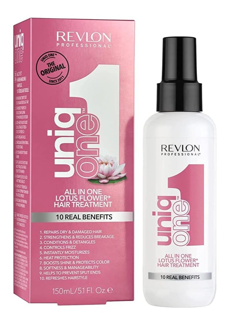 Revlon UNIQ ONE FLOR DE LOTO TRATAMIENTO CAPILAR 150ML  - Image 1