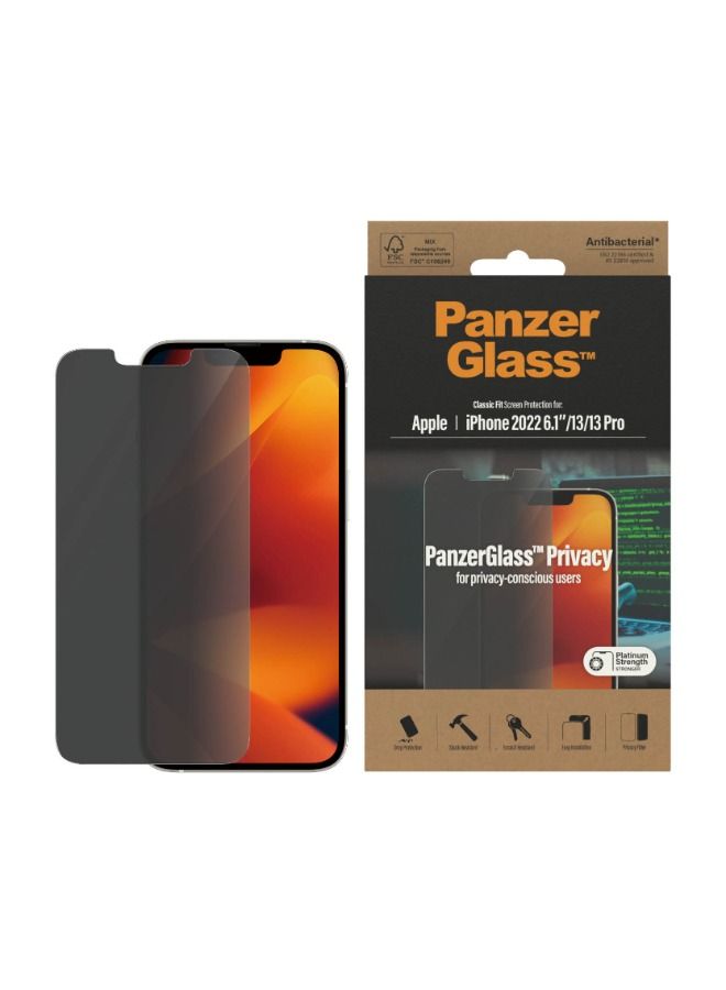 PanzerGlass CLASSIC FIT PRIVACY Screen Protector for Apple iPhone 14 2022 6.1"/13/13 Pro - Image 2