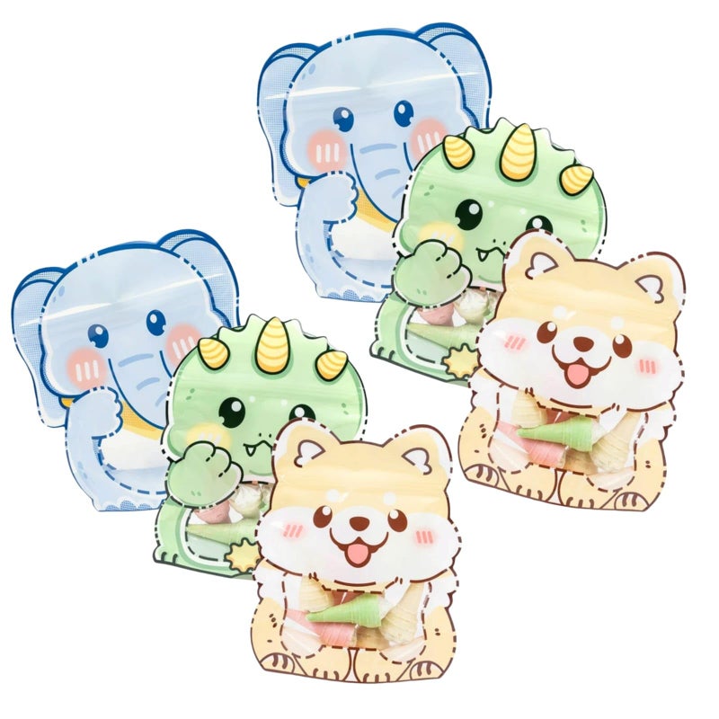 Tera13 حقيبة هدايا TERA 13 للأطفال، حقيبة سحاب مقاومة للماء للفتيات، موضوع حيوانات لعملات فضفاضة، مفاتيح، حقيبة أحمر شفاه، محفظة، 24 قطعة حقيبة هدايا للعودة في عيد الميلاد، السفر، هدايا كانجاك - Image 3