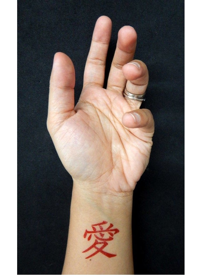 PremiumTT temporary tattoos 36 Premium Kanji Tattoos: Japanese, Chinese, Asian Characters: Love, Peace. - Image 3