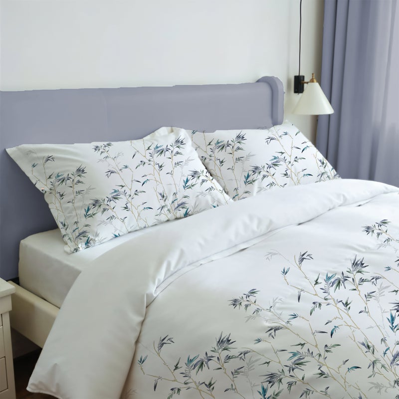 Cottage طقم لحاف من 6 قطع بتصميم ورق البامبو بحجم كينغ 220*240 سم - Image 1