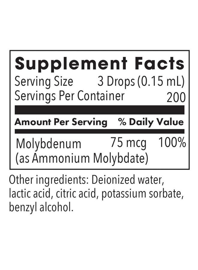 Allergy Research Group Liquid Molybdenum Supplement - Sulfur Metabolism Support, Detox, Uric Acid, Trace Minerals, 25mcg Liquid Drops - 1 Fl Oz - Image 3